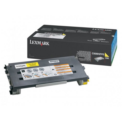 Original Genuine Lexmark C500H2YG Yellow   High Capacity